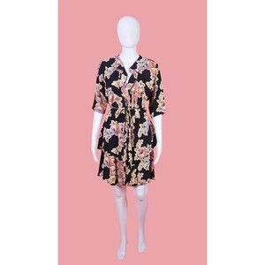 1990s Vintage BETSEY JOHNSON 2 Piece Set W/Adjustable Floral Top & Skirt. XS-S